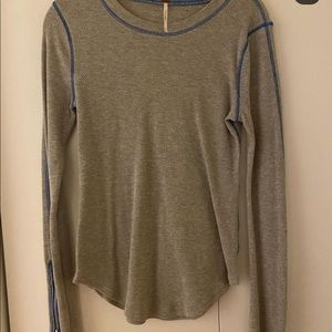 Free people NEW waffle long sleeve